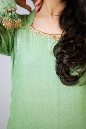 Bunny - Sage Green with Burnt Orange