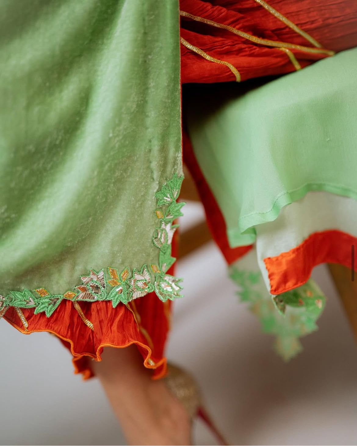 Bunny - Sage Green with Burnt Orange - Image 3